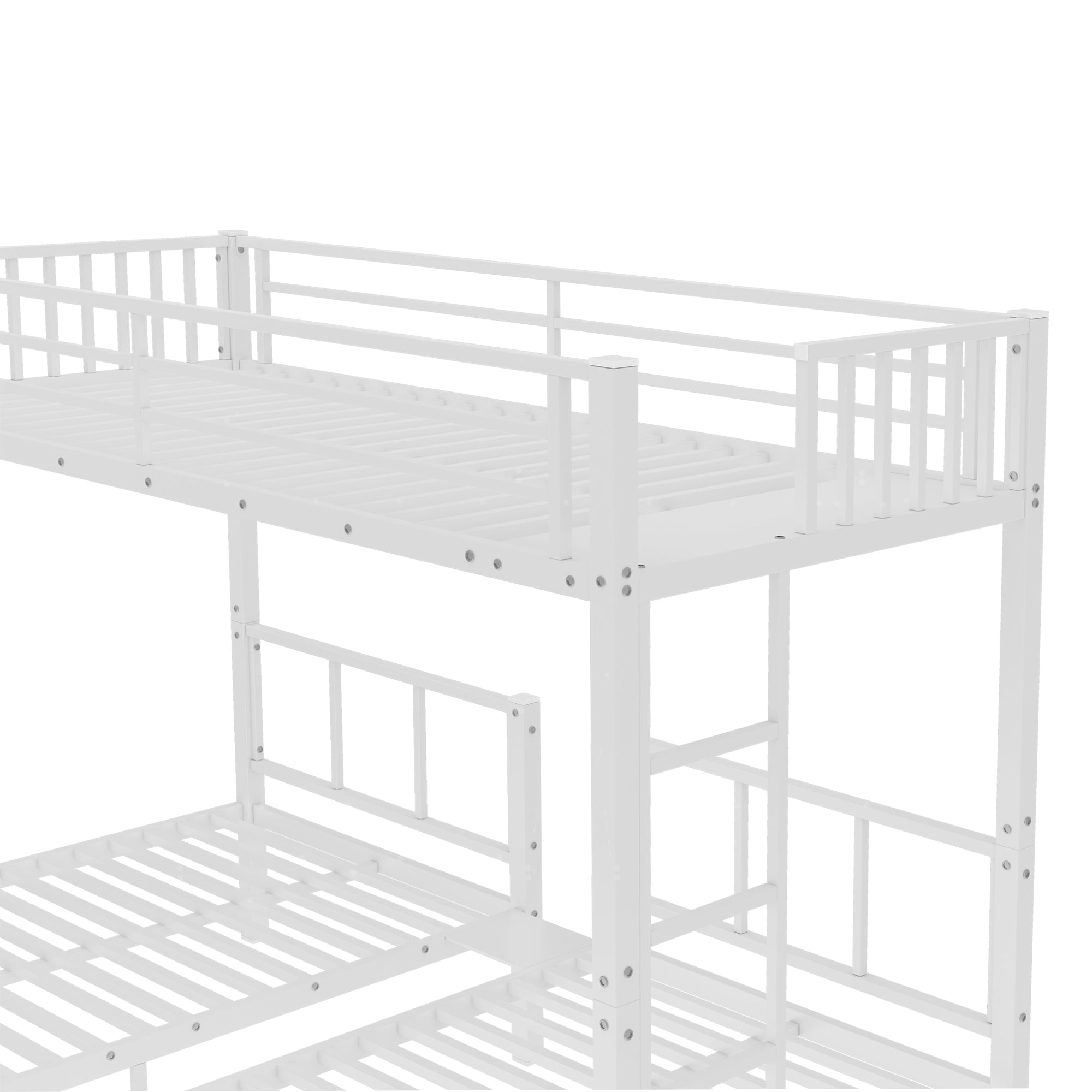 Twin XL over Twin & Twin Triple Bunk Bed – Metal Frame